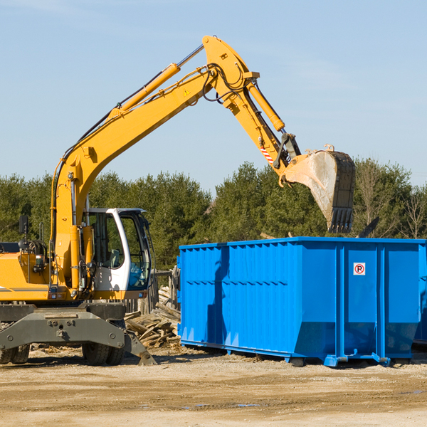 what size residential dumpster rentals are available in Mainland PA